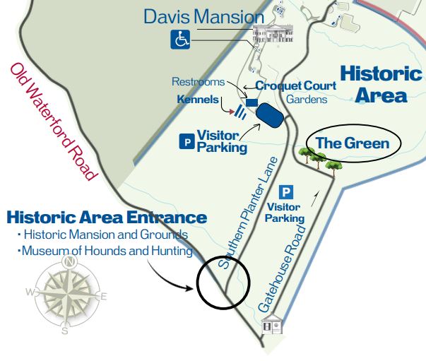 illustration map of the Virginia Hound Show at Morven Park